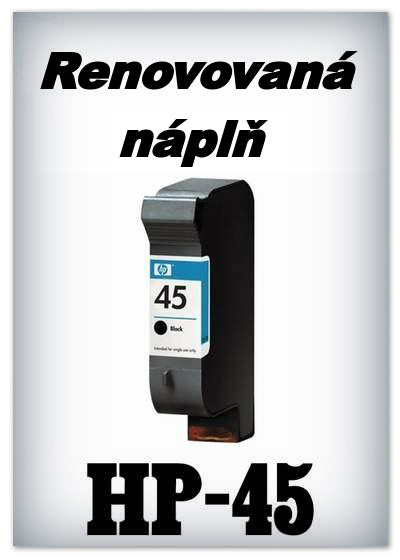 SuperNakup - Náplně do tiskáren HP-45 - black - SADA 3 náplní - renovované