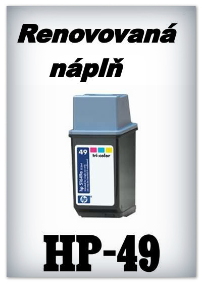 SuperNakup - Náplně do tiskáren HP-49 XL - color - SADA 3 náplní - renovované