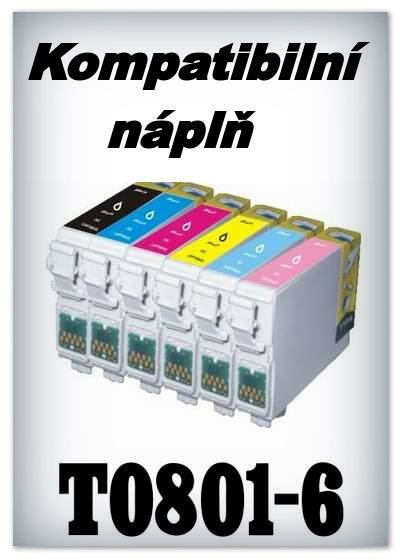 Npln do tiskren Epson T0801, T0802, T0803, T0804, T0805, T0806 (kompatibiln)