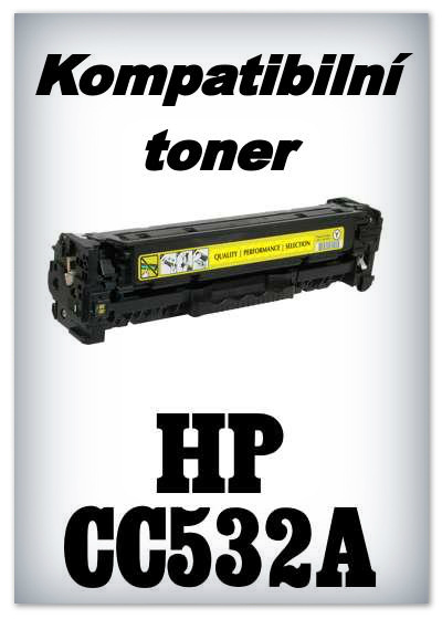 Kompatibilní toner HP CC532A - yellow