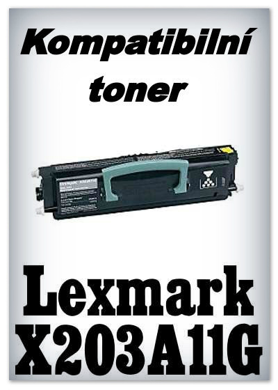 Kompatibiln toner Lexmark X203A11G - black