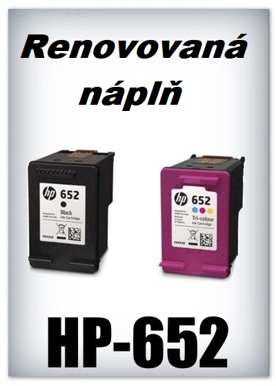 SuperNakup - Náplně do tiskáren - SADA HP-652 XL black + HP-652 XL color - renovované
