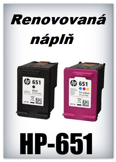 SuperNakup - Náplně do tiskáren - SADA HP-651 XL black + HP-651 XL color - renovované